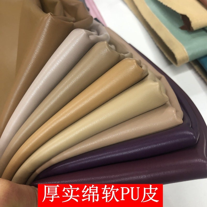 Stretching Pu Leather Thick Sheep Pattern 266 Super Soft Soft Quality Embroidered Soft Leather Bag Belt Garment Fabric - Image 4